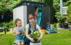New Artisan 7x7 Outdoor Storage Shed - Grey Medium Sheds