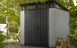 New Artisan 7x7 Outdoor Storage Shed - Grey Medium Sheds