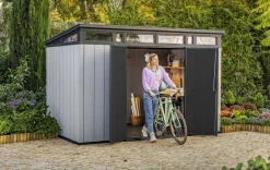 Online Artisan 11x7 Storage Shed - Grey Large Sheds