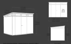 Artisan 9x7 Storage Shed - Grey Medium Sheds