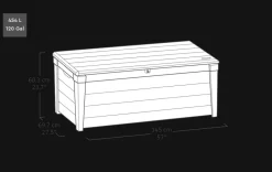 Discount Brightwood 120 Gallon Deck Box - Brown Large Deck Boxes