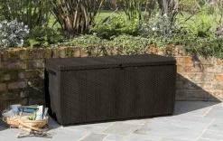 Hot Capri 80 Gallon Deck Box - Brown Small Deck Boxes
