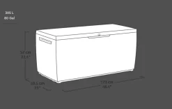 Hot Capri 80 Gallon Deck Box - Brown Small Deck Boxes