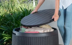 Online Circa 37 Gallon Deck Box - Graphite Small Deck Boxes|Outdoor Side Tables