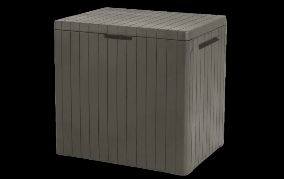 New City Box 30 Gallon Deck Box - Taupe Small Deck Boxes