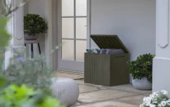 New City Box 30 Gallon Deck Box - Taupe Small Deck Boxes
