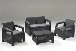 Best Corfu 4-Piece Patio Seating Set - Graphite Patio Furniture Sets