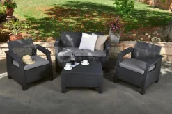 Best Corfu 4-Piece Patio Seating Set - Graphite Patio Furniture Sets