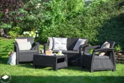Best Corfu 4-Piece Patio Seating Set - Graphite Patio Furniture Sets