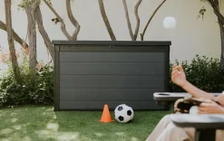 Best Cortina 200 Gallon Deck Box - Graphite Large Deck Boxes