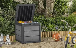 Hot Cortina 30 Gallon Deck Box - Graphite Small Deck Boxes