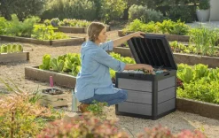 Hot Cortina 30 Gallon Deck Box - Graphite Small Deck Boxes