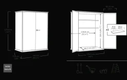 Discount Cortina Alto Storage Shed - Graphite Storage Cabinets & Shelving Units|Vertical Sheds
