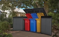 Online Cortina Mega Storage Shed - Graphite Small Sheds|Trash Can Storage Sheds