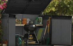 Online Cortina Mega Storage Shed - Graphite Small Sheds|Trash Can Storage Sheds