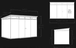 Outlet Cortina 11x7 Storage Shed - Graphite Large Sheds