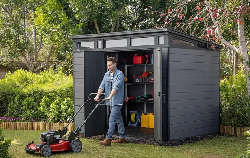 New Cortina 9x7 Storage Shed - Graphite Medium Sheds