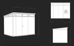 Outlet Cortina 9x7 Storage Shed - Green Medium Sheds