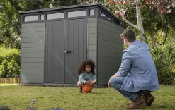 Outlet Cortina 9x7 Storage Shed - Green Medium Sheds