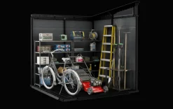 New Cortina 7x7 Storage Shed - Graphite Medium Sheds