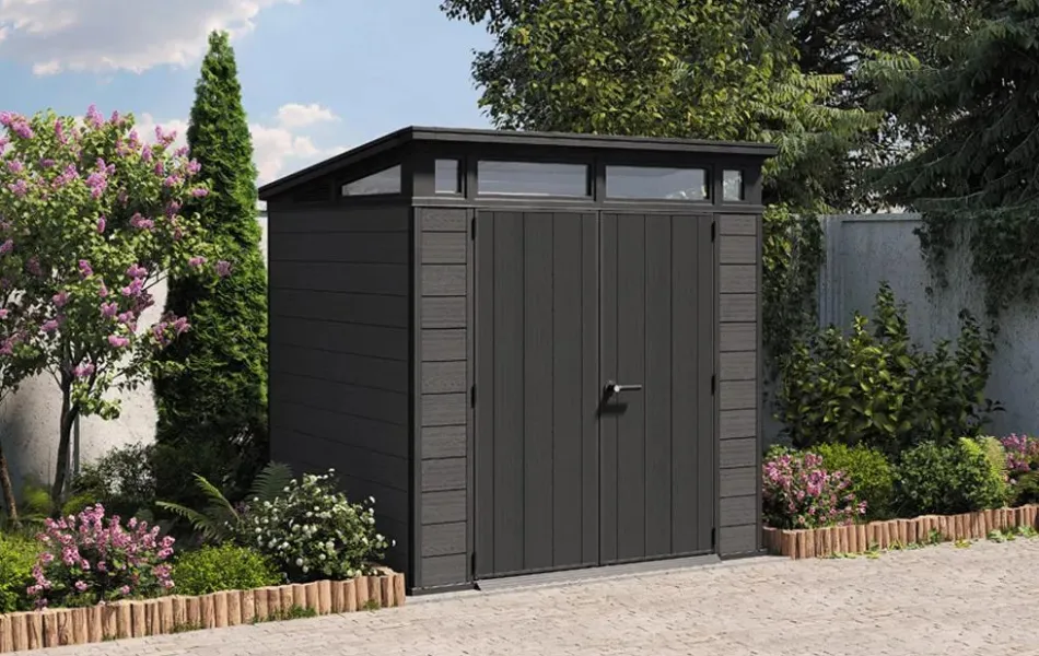New Cortina 7x7 Storage Shed - Graphite Medium Sheds