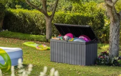 Hot Darwin 150 Gallon Deck Box - Graphite Large Deck Boxes