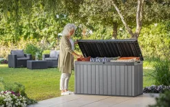 Hot Darwin 150 Gallon Deck Box - Graphite Large Deck Boxes