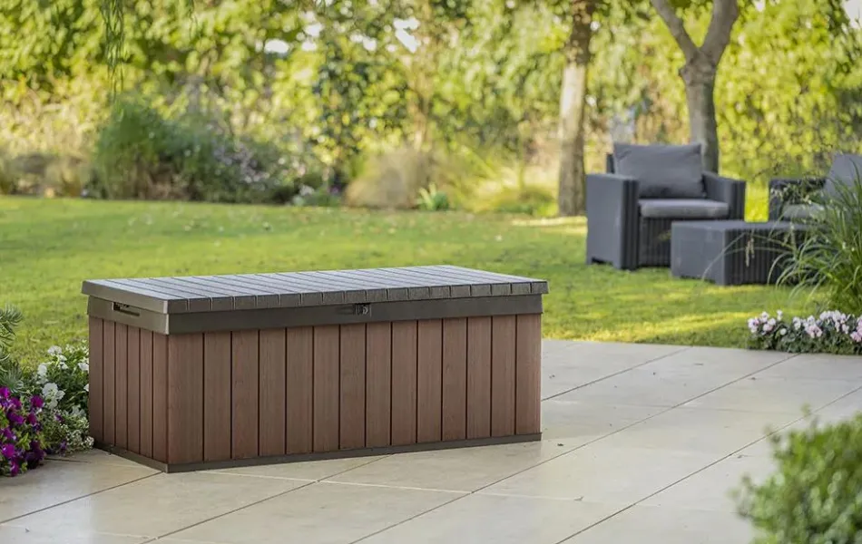 Outlet Darwin 100 Gallon Deck Box - Brown Small Deck Boxes