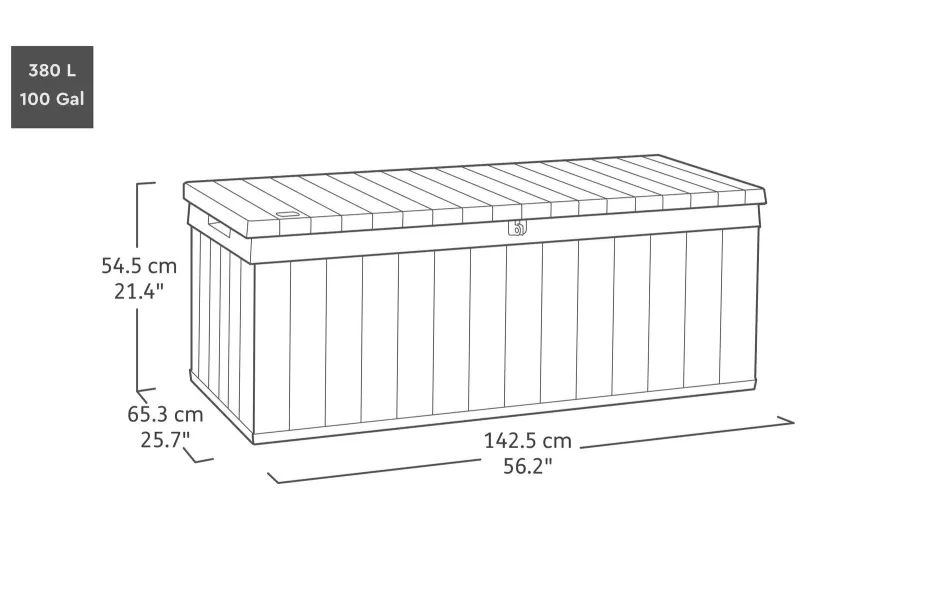Outlet Darwin 100 Gallon Deck Box - Brown Small Deck Boxes