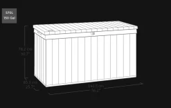 Hot Darwin 150 Gallon Deck Box - Brown Large Deck Boxes