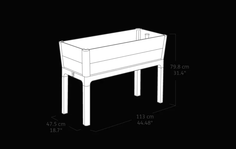 Sale Darwin 29 Gallon Elevated Garden Bed - Graphite Garden Beds