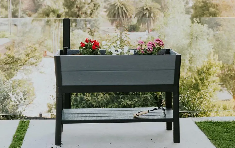 Sale Darwin 29 Gallon Elevated Garden Bed - Graphite Garden Beds