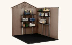 New Darwin 6x8 Storage Shed - Brown Medium Sheds