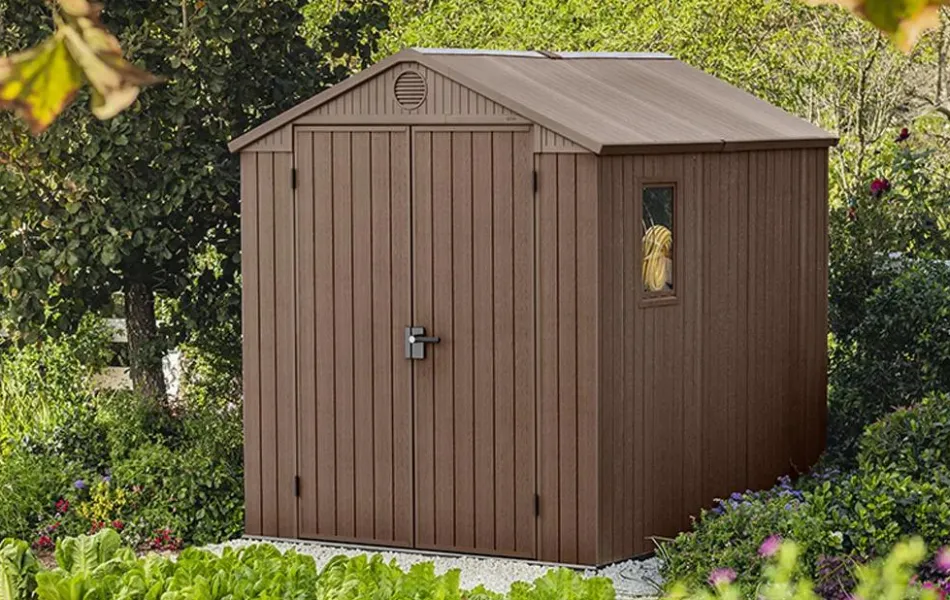 New Darwin 6x8 Storage Shed - Brown Medium Sheds