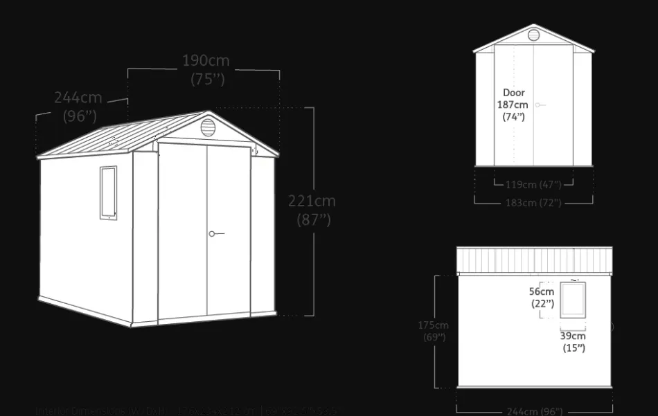 New Darwin 6x8 Storage Shed - Brown Medium Sheds
