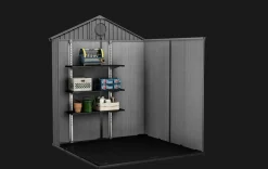 Clearance Darwin 6x6 Storage Shed - Graphite Medium Sheds