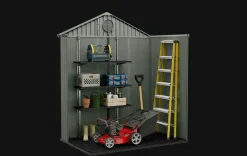 Sale Darwin 6x4 Storage Shed - Graphite Small Sheds
