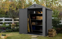 Sale Darwin 6x4 Storage Shed - Graphite Small Sheds