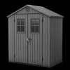 Discount Darwin 6x4 Storage Shed with Windows - Graphite Small Sheds