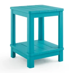 Outlet Deluxe Adirondack Side Table - Teal Outdoor Side Tables