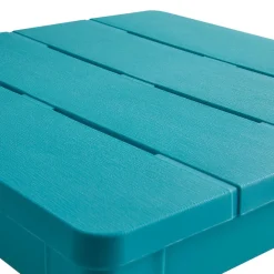 Outlet Deluxe Adirondack Side Table - Teal Outdoor Side Tables