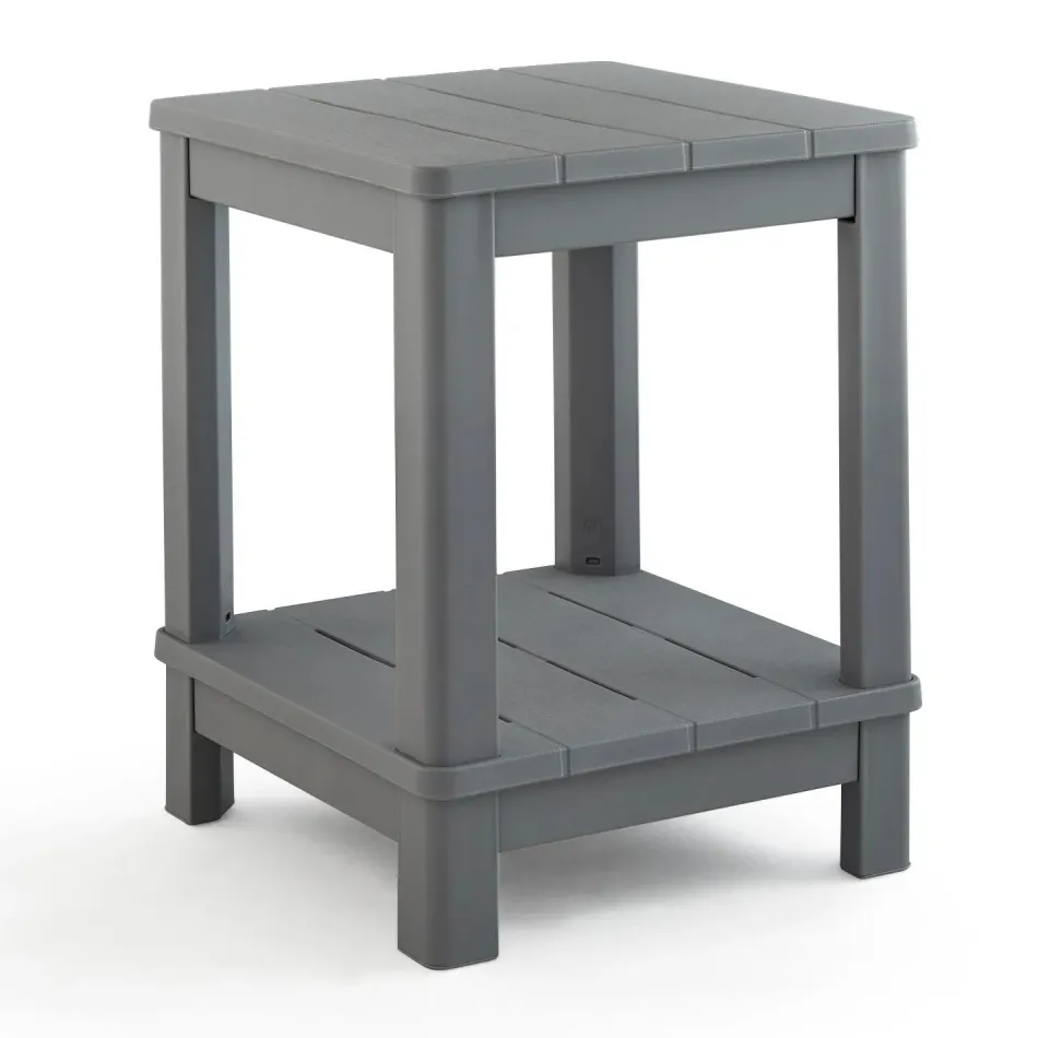 Outlet Deluxe Adirondack Side Table - Grey Outdoor Side Tables