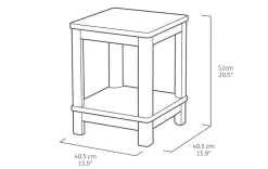 Outlet Deluxe Adirondack Side Table - Grey Outdoor Side Tables