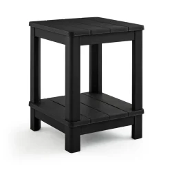 Outlet Deluxe Adirondack Side Table - Black Outdoor Side Tables