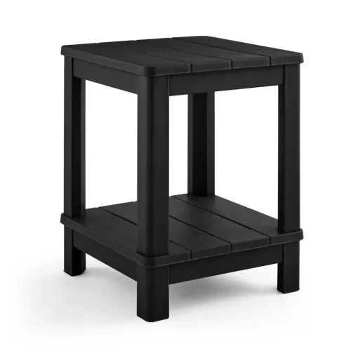 Outlet Deluxe Adirondack Side Table - Black Outdoor Side Tables
