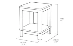 Outlet Deluxe Adirondack Side Table - Black Outdoor Side Tables