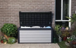 Hot Denali 150 Gallon Deck Box - Grey Large Deck Boxes