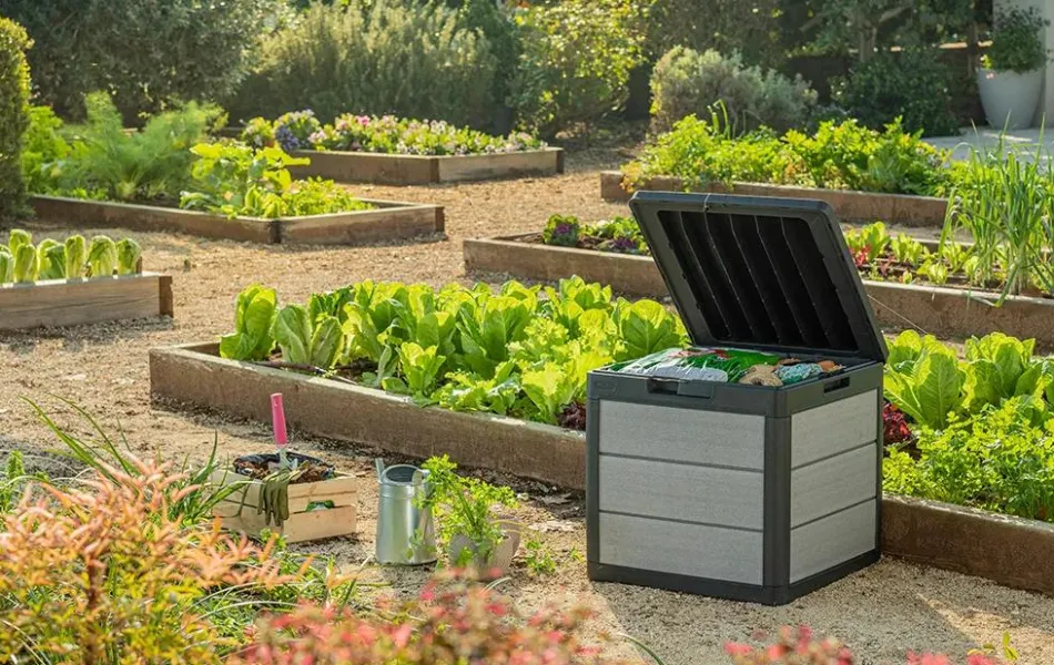 Clearance Denali 30 Gallon Deck Box - Grey Small Deck Boxes