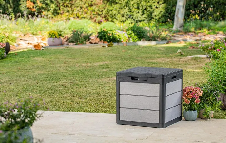 Clearance Denali 30 Gallon Deck Box - Grey Small Deck Boxes
