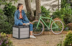 Clearance Denali 30 Gallon Deck Box - Grey Small Deck Boxes